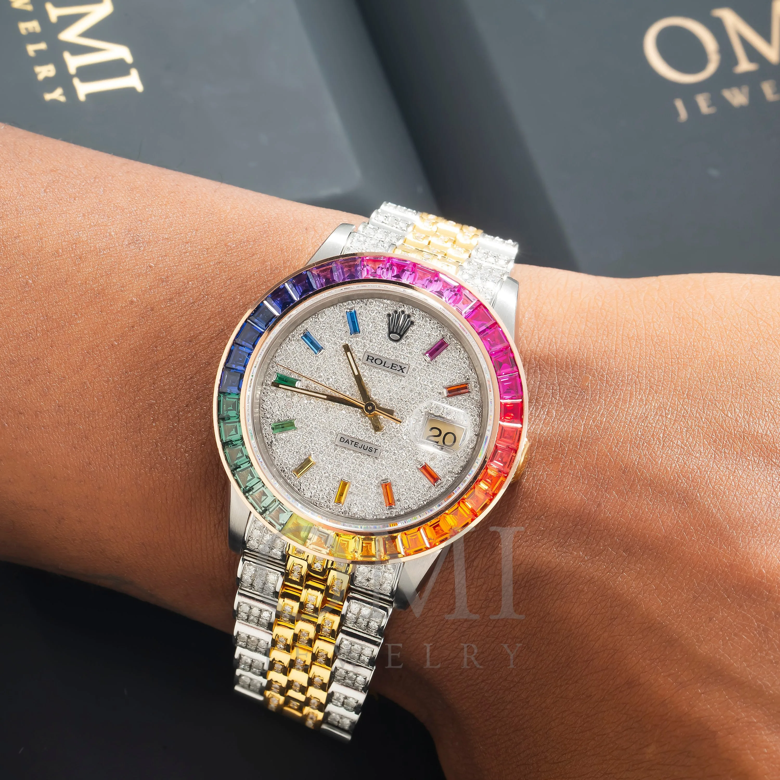 Rolex Datejust 36MM Rainbow Diamond Dial With Two-Tone Jubilee Bracelet