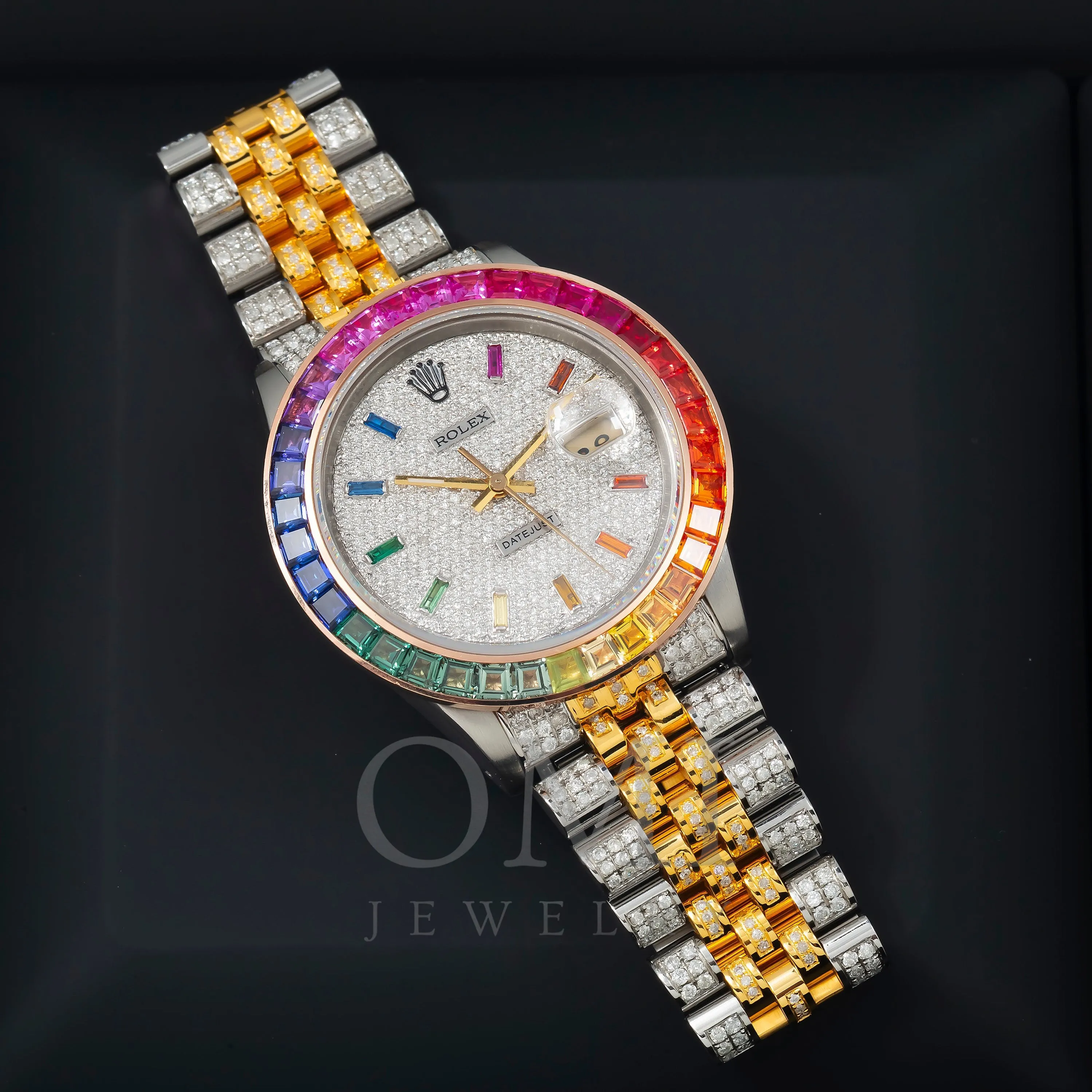 Rolex Datejust 36MM Rainbow Diamond Dial With Two-Tone Jubilee Bracelet