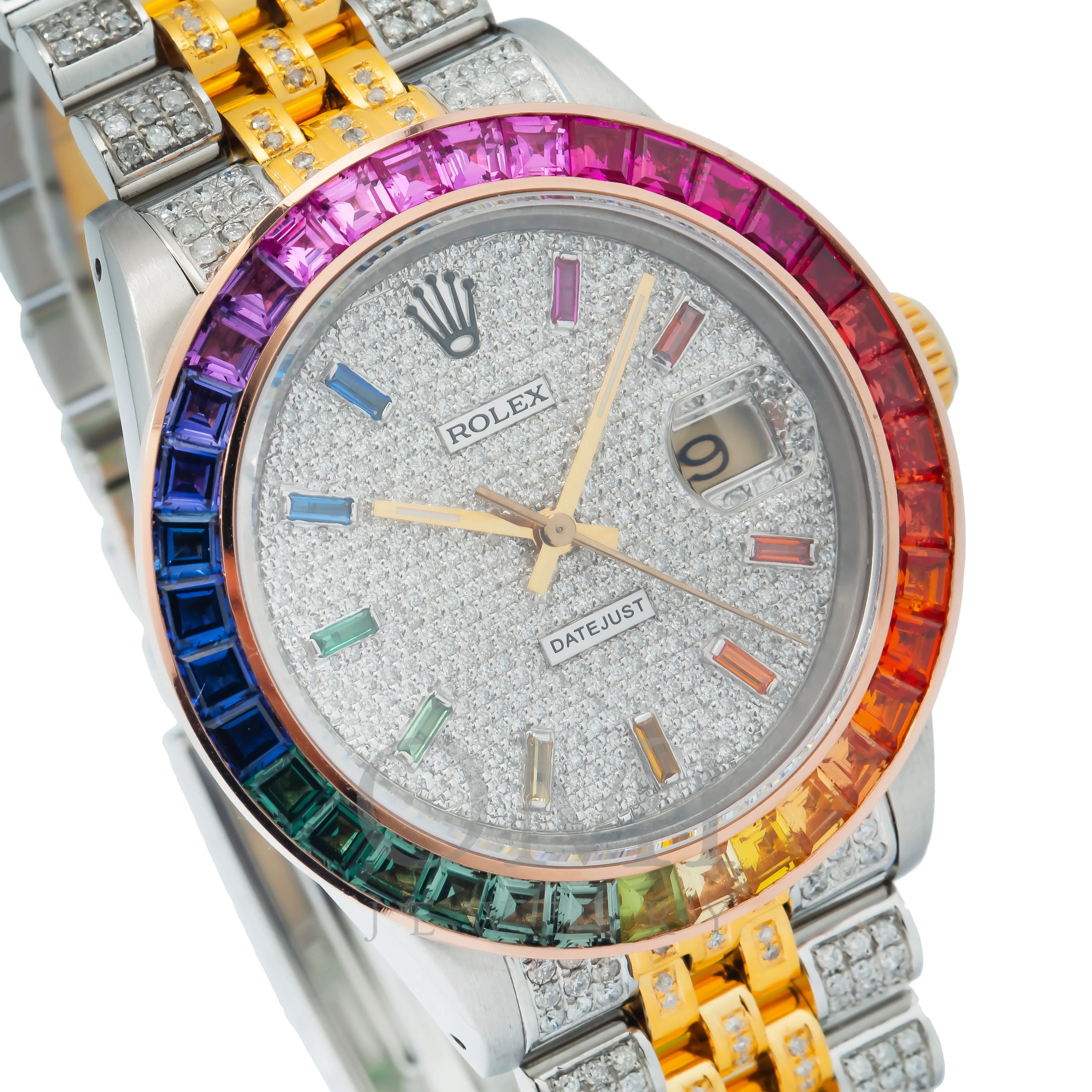 Rolex Datejust 36MM Rainbow Diamond Dial With Two-Tone Jubilee Bracelet