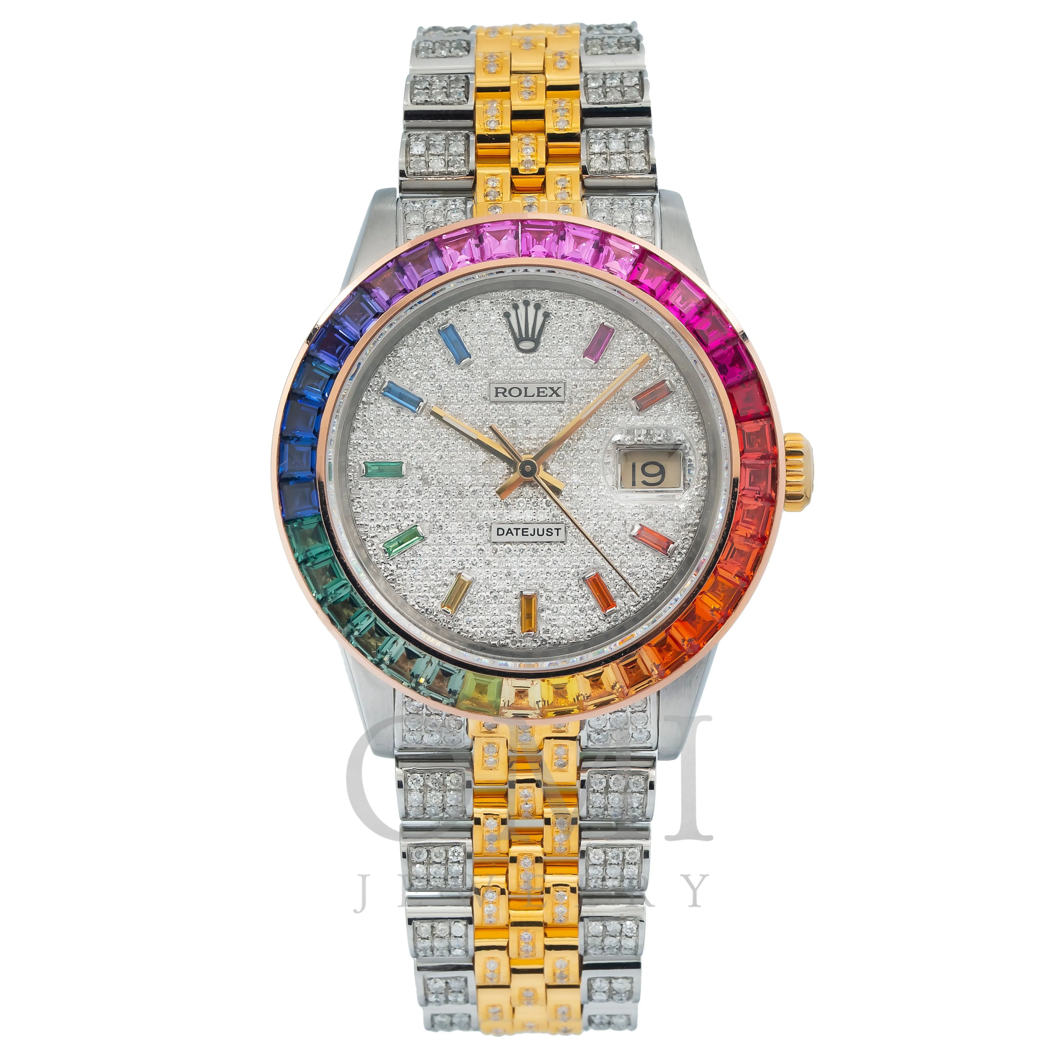 Rolex Datejust 36MM Rainbow Diamond Dial With Two-Tone Jubilee Bracelet