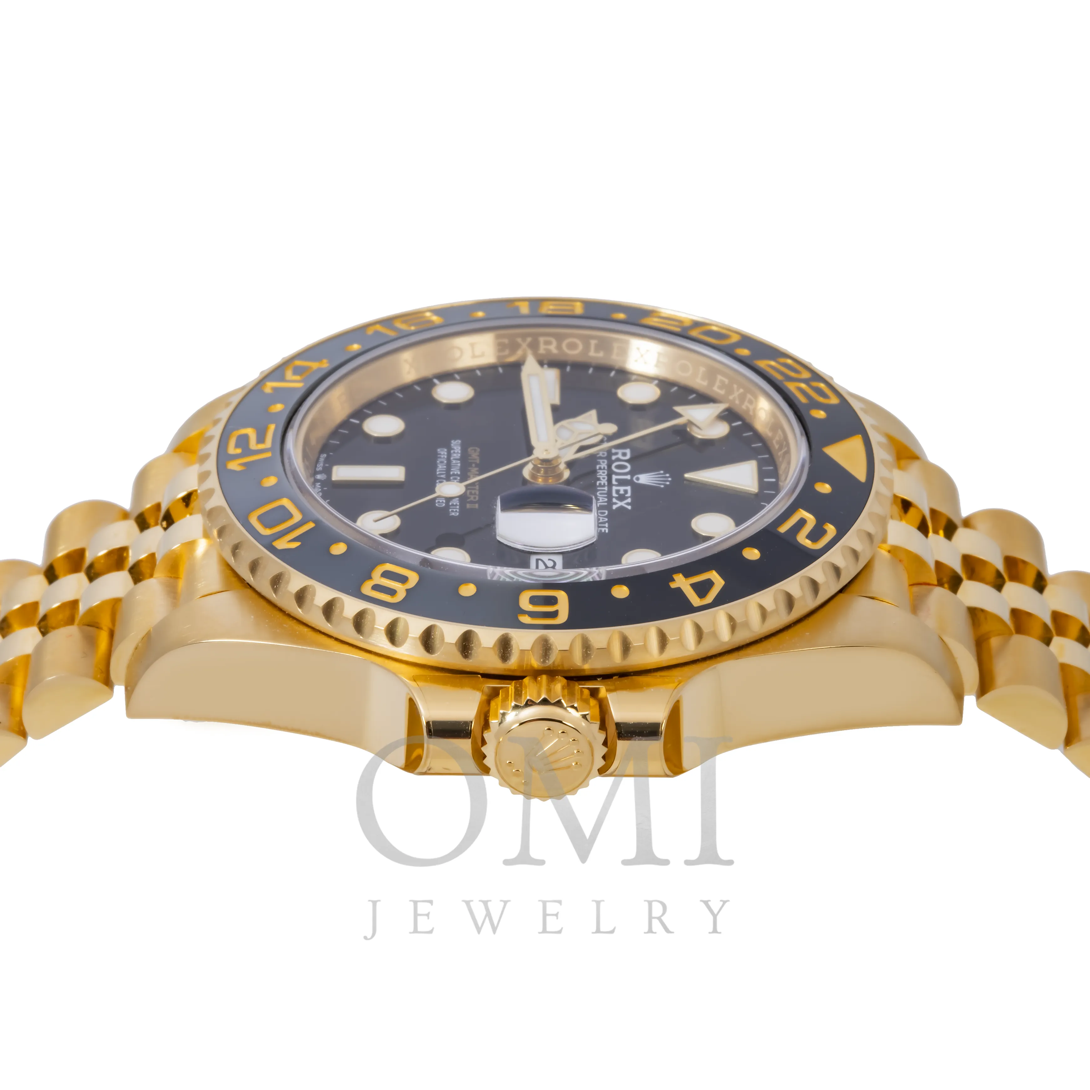 Rolex GMT-Master II Yellow Gold Black Dial Jubilee Bracelet 126718GRNR