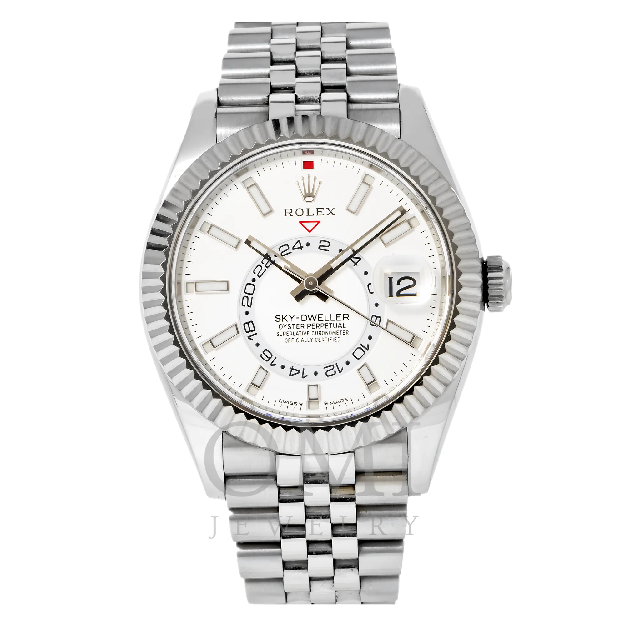 Rolex Oyster Perpetual Sky-Dweller  Automatic Chronometer 336934 42MM White Dial With Stainless Steel Jubilee Bracelet