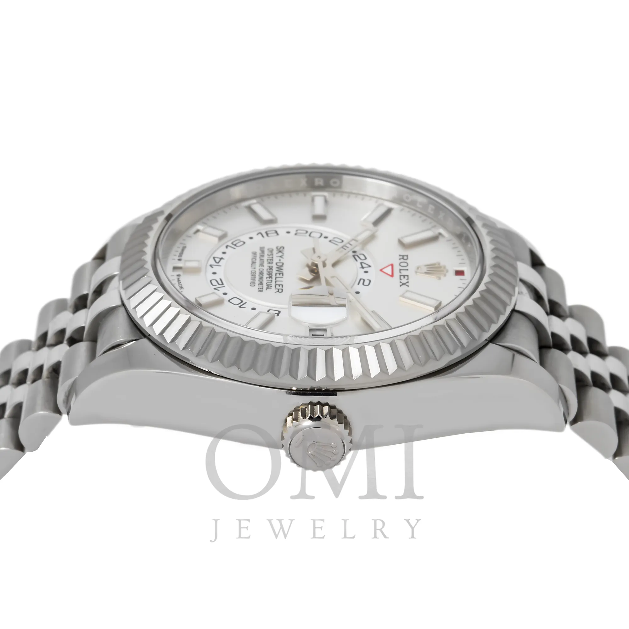 Rolex Oyster Perpetual Sky-Dweller  Automatic Chronometer 336934 42MM White Dial With Stainless Steel Jubilee Bracelet