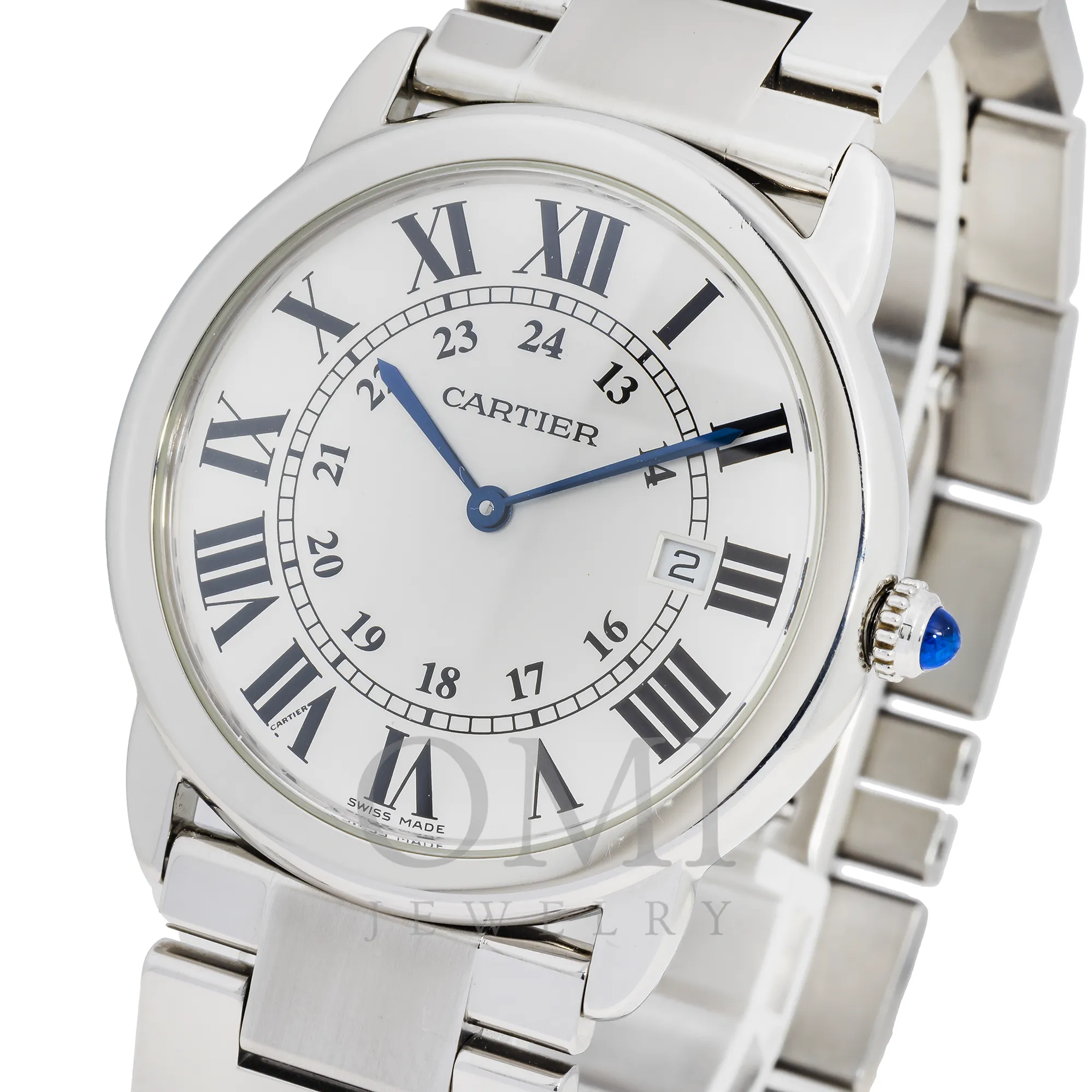 RONDE MUST DE CARTIER MEN’S WATCH 40 MM CA200095 WITH STAINLESS STEEL BRACELET