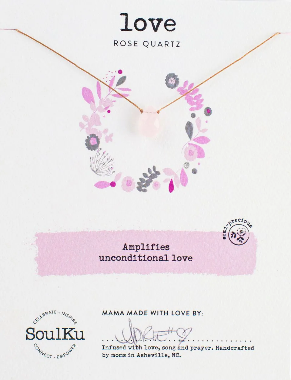 Rose Quartz Soul-Full of Light Necklace for Love