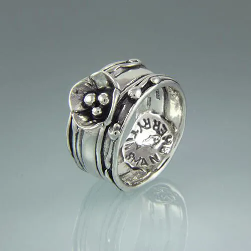 Sherry Tinsman Triple Jennifer Silver Dogwood Ring