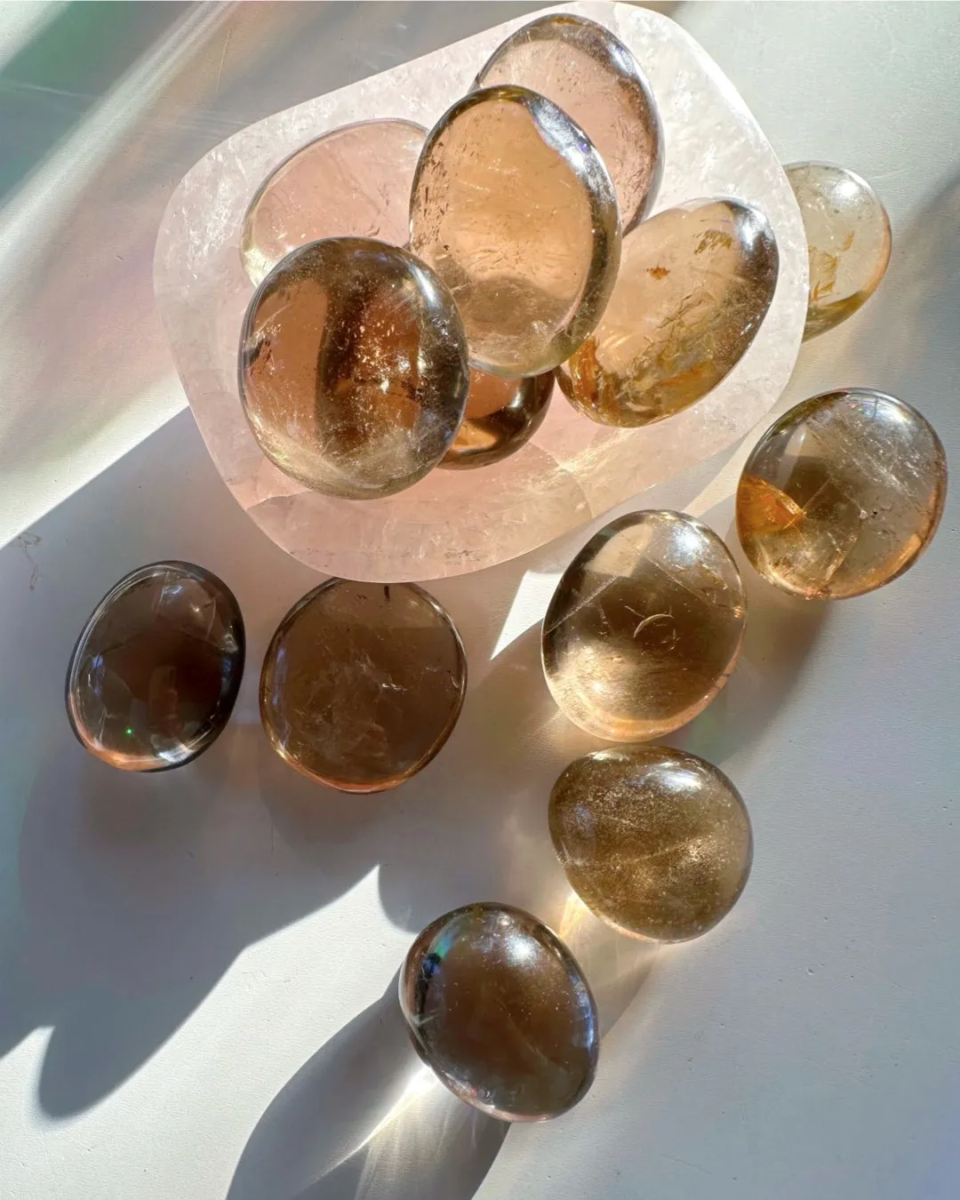 Smoky Quartz Palm Stones