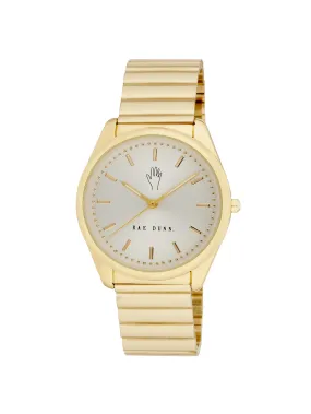 SOPHIA Round Face Gilded Bracelet Watch in Gold, 36mm