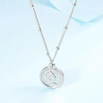 Stainless Steel Coin Pendant Necklace