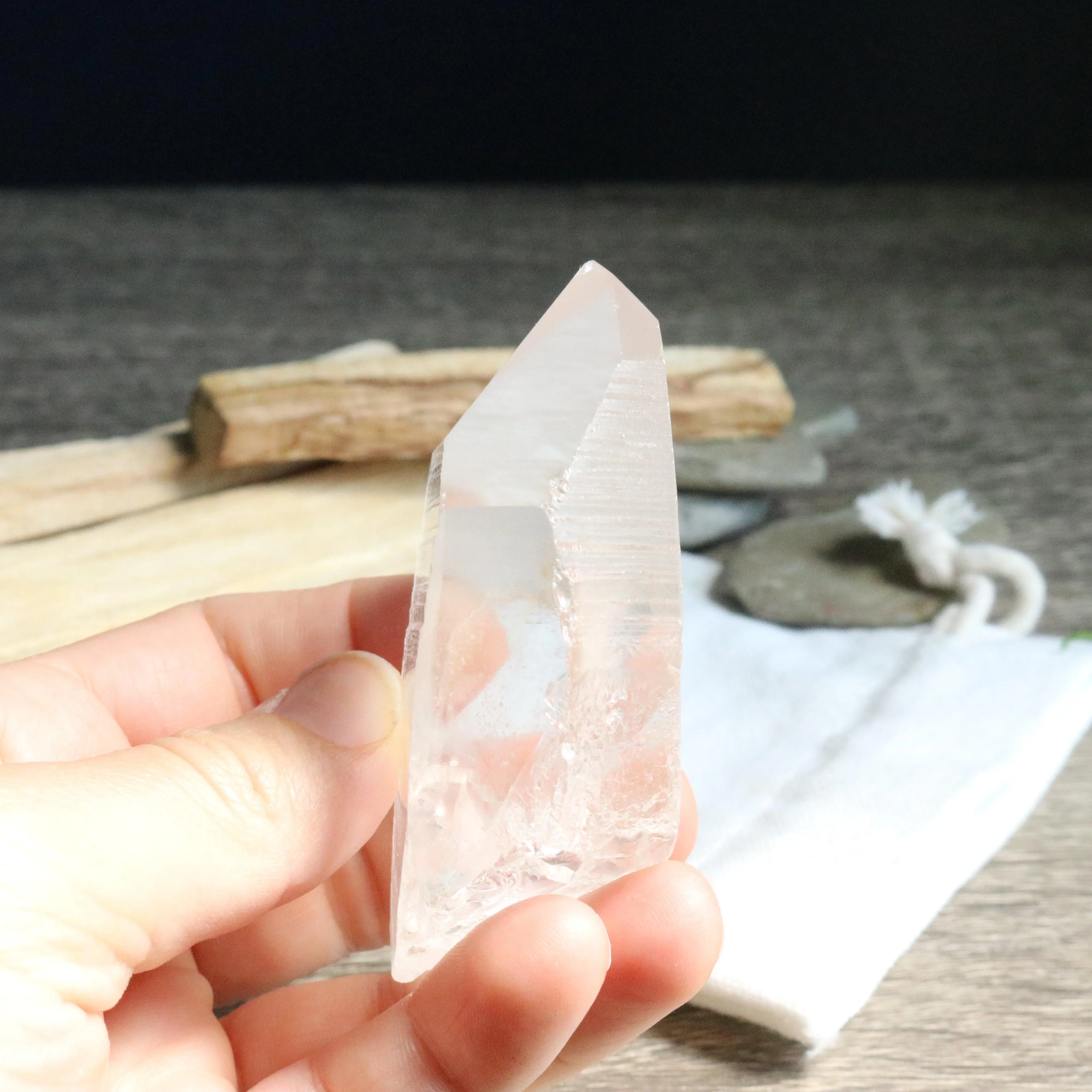 Stunning Energy ~ Natural Lemurian Quartz Point from Brazil