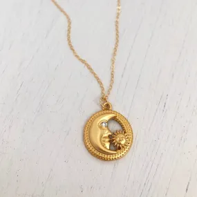 Sun and Moon Pendant Necklace