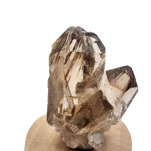 Super Clear Smoky Golden Rutilated Quartz Cluster #02