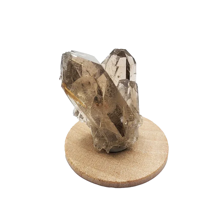 Super Clear Smoky Golden Rutilated Quartz Cluster #02