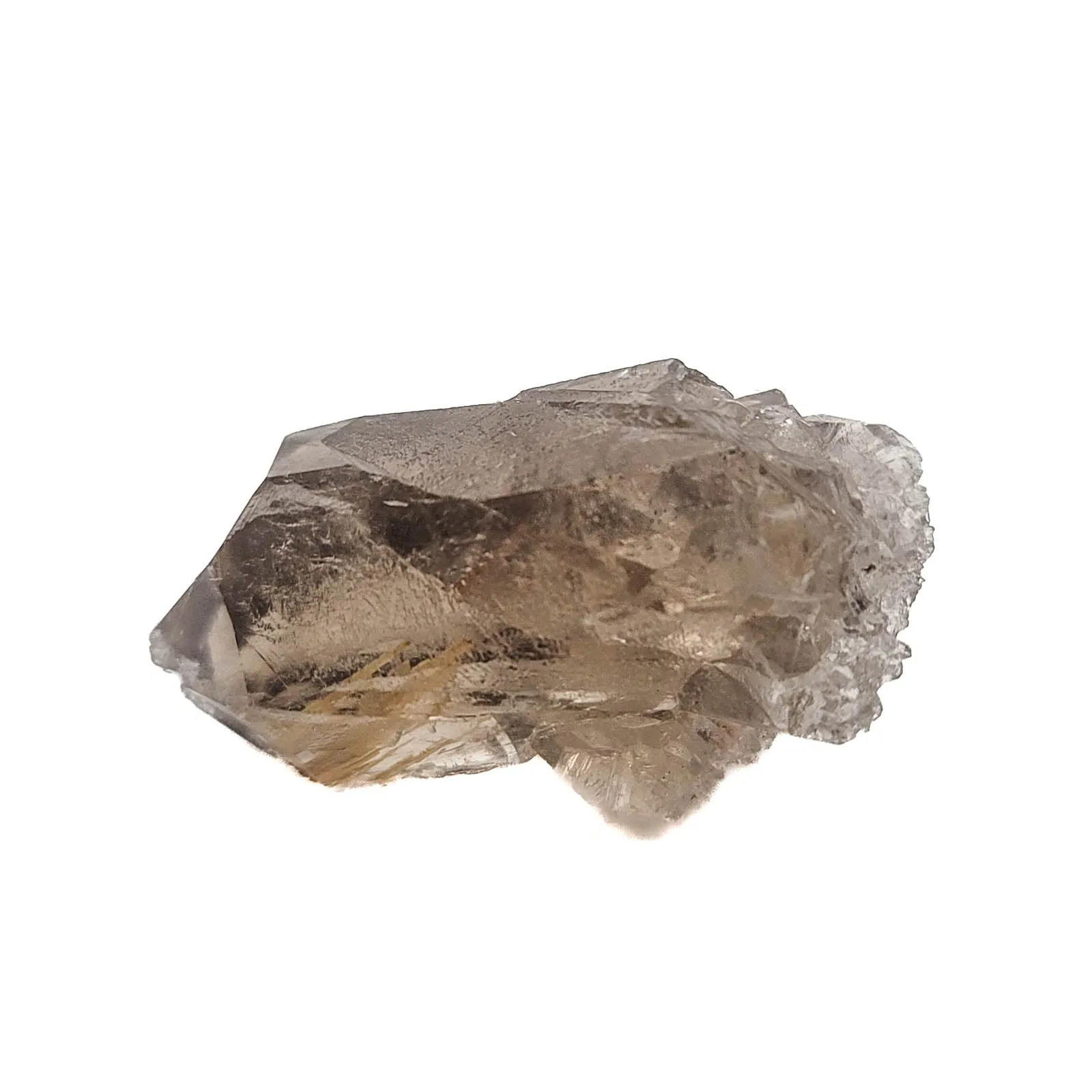 Super Clear Smoky Golden Rutilated Quartz Cluster #02