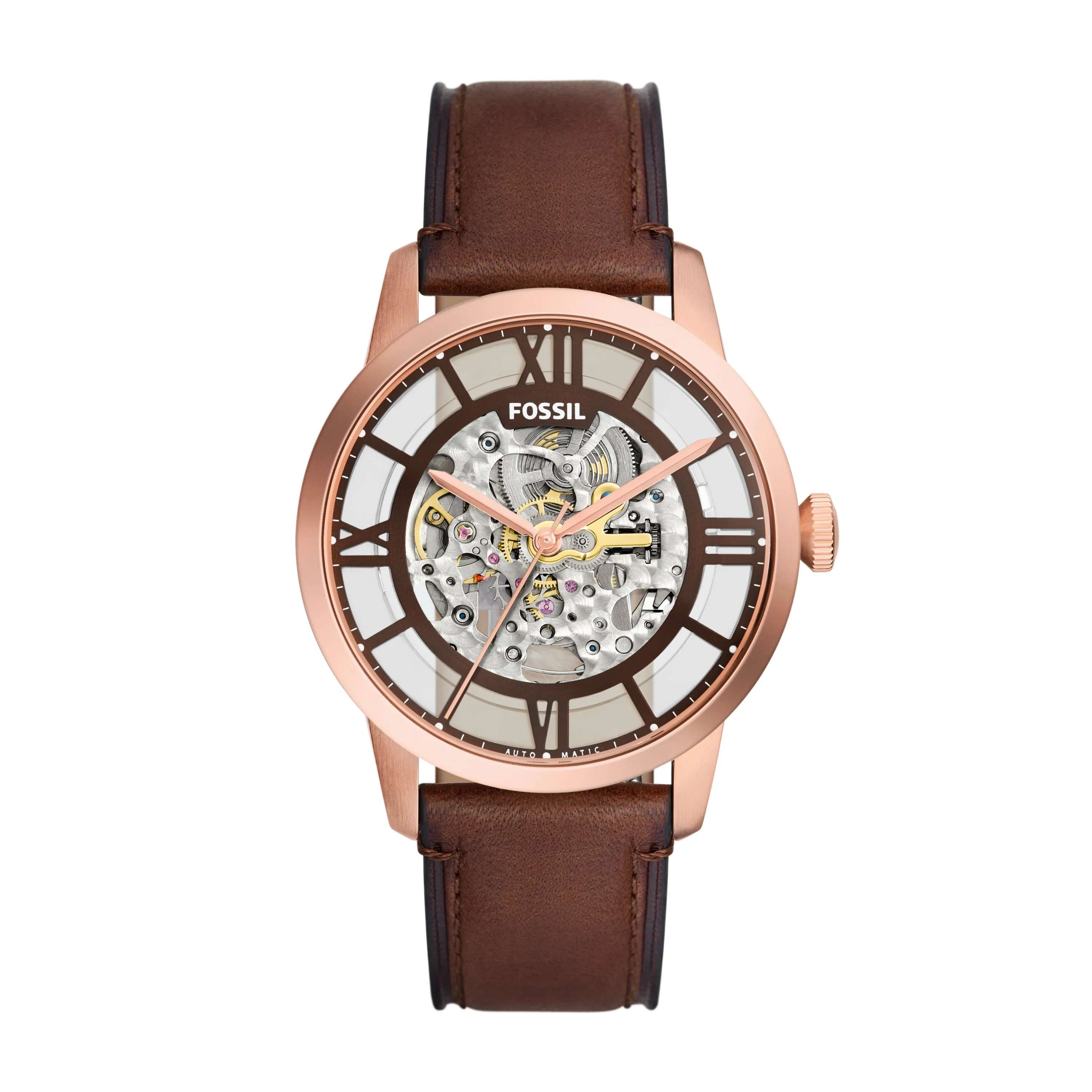 Townsman Automatic Brown Leather Watch