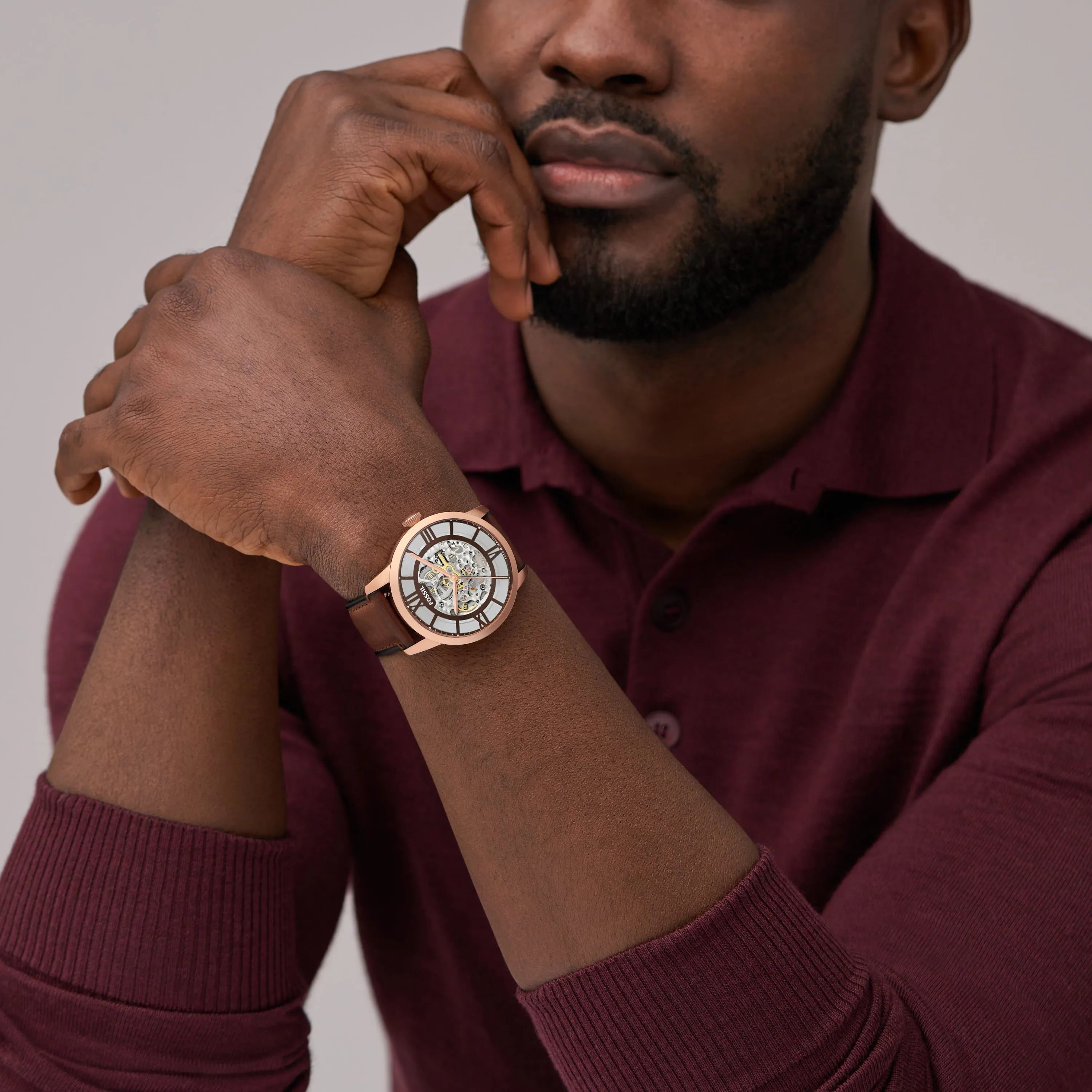 Townsman Automatic Brown Leather Watch