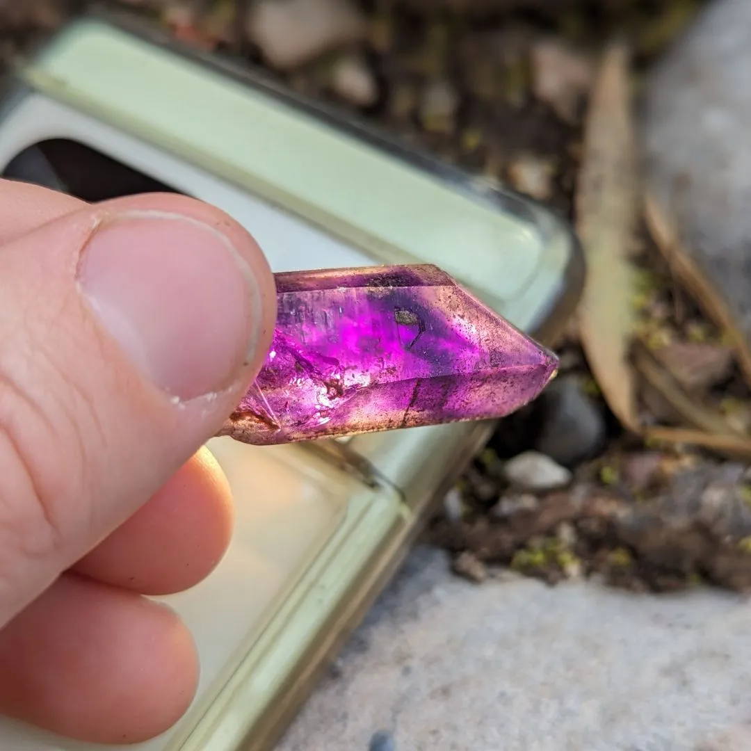 Tucson Exclusive! Rare Find, Natural  Brandberg Amethyst Crystal Points ~ Cosmic Energy that Awakens, Clear Quartz, Amethyst and Smokey Quartz in ONE, Ancient Amethyst