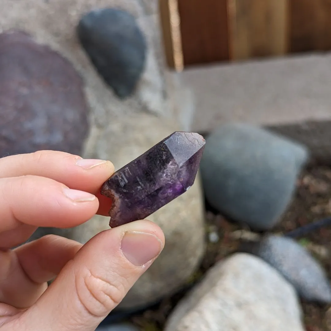 Tucson Exclusive! Rare Find, Natural  Brandberg Amethyst Crystal Points ~ Cosmic Energy that Awakens, Clear Quartz, Amethyst and Smokey Quartz in ONE, Ancient Amethyst