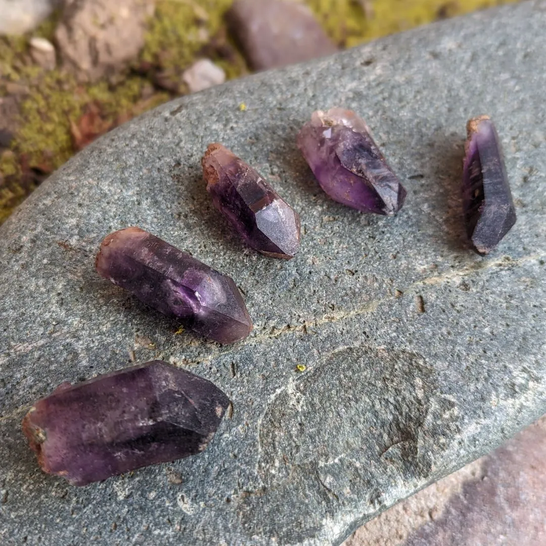 Tucson Exclusive! Rare Find, Natural  Brandberg Amethyst Crystal Points ~ Cosmic Energy that Awakens, Clear Quartz, Amethyst and Smokey Quartz in ONE, Ancient Amethyst