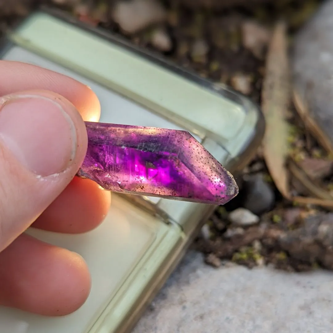 Tucson Exclusive! Rare Find, Natural  Brandberg Amethyst Crystal Points ~ Cosmic Energy that Awakens, Clear Quartz, Amethyst and Smokey Quartz in ONE, Ancient Amethyst