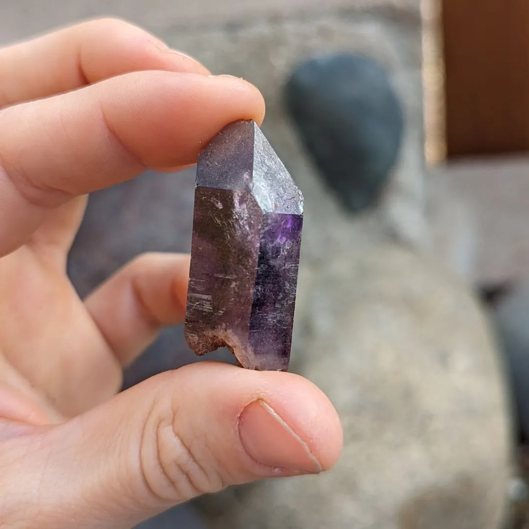 Tucson Exclusive! Rare Find, Natural  Brandberg Amethyst Crystal Points ~ Cosmic Energy that Awakens, Clear Quartz, Amethyst and Smokey Quartz in ONE, Ancient Amethyst