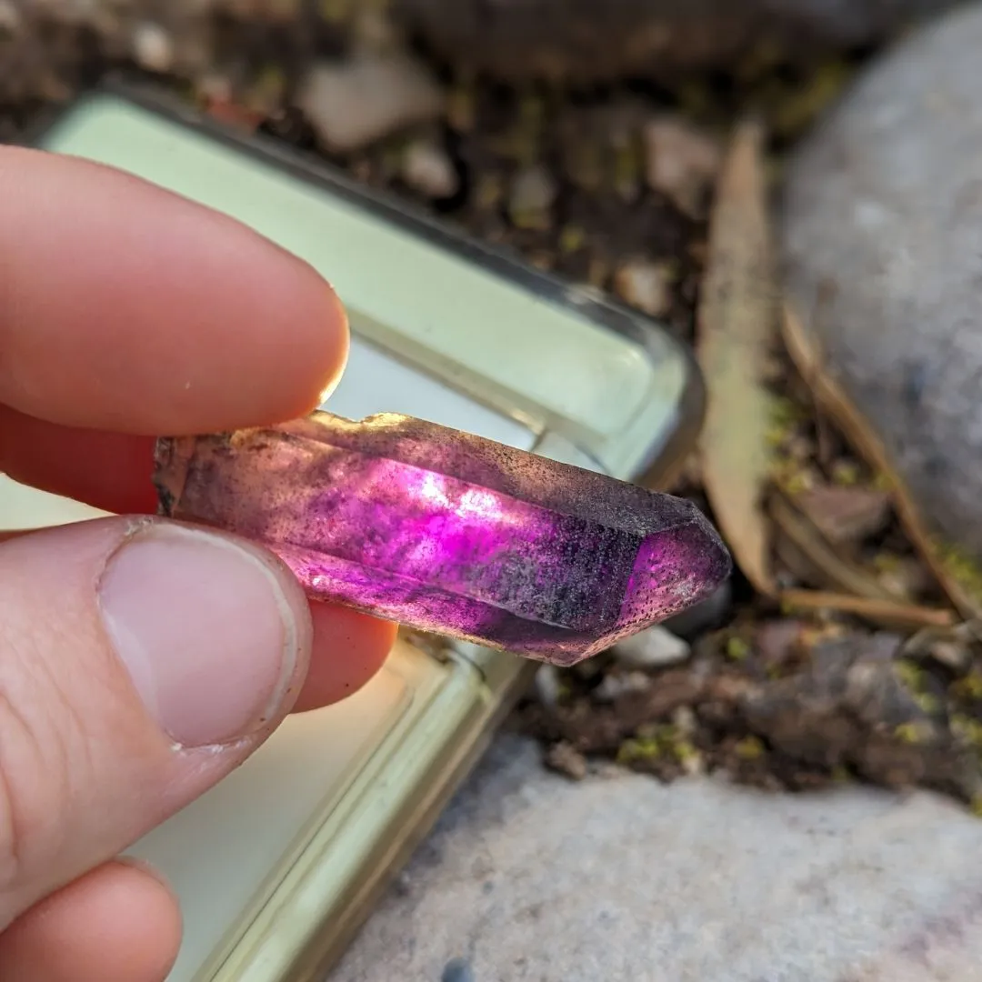 Tucson Exclusive! Rare Find, Natural  Brandberg Amethyst Crystal Points ~ Cosmic Energy that Awakens, Clear Quartz, Amethyst and Smokey Quartz in ONE, Ancient Amethyst