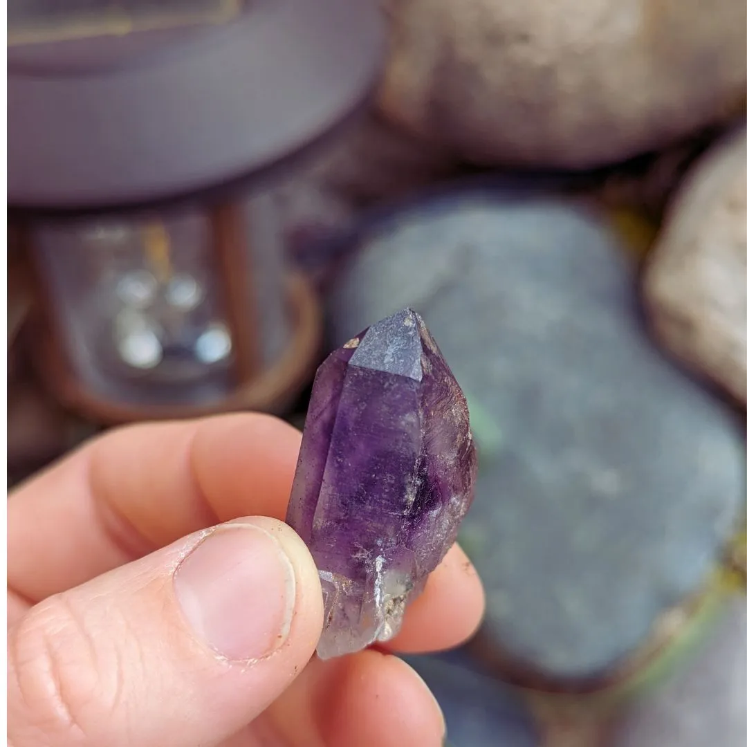 Tucson Exclusive! Rare Find, Natural  Brandberg Amethyst Crystal Points ~ Cosmic Energy that Awakens, Clear Quartz, Amethyst and Smokey Quartz in ONE, Ancient Amethyst