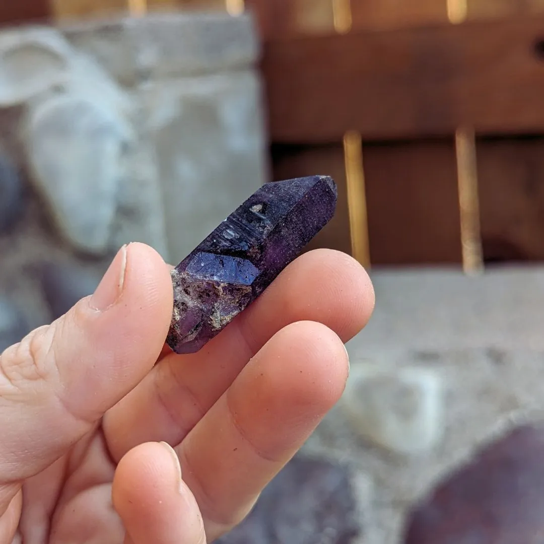 Tucson Exclusive! Rare Find, Natural  Brandberg Amethyst Crystal Points ~ Cosmic Energy that Awakens, Clear Quartz, Amethyst and Smokey Quartz in ONE, Ancient Amethyst