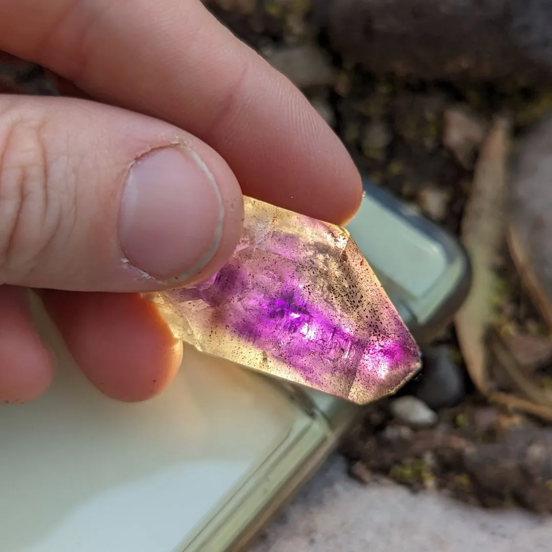 Tucson Exclusive! Rare Find, Natural  Brandberg Amethyst Crystal Points ~ Cosmic Energy that Awakens, Clear Quartz, Amethyst and Smokey Quartz in ONE, Ancient Amethyst