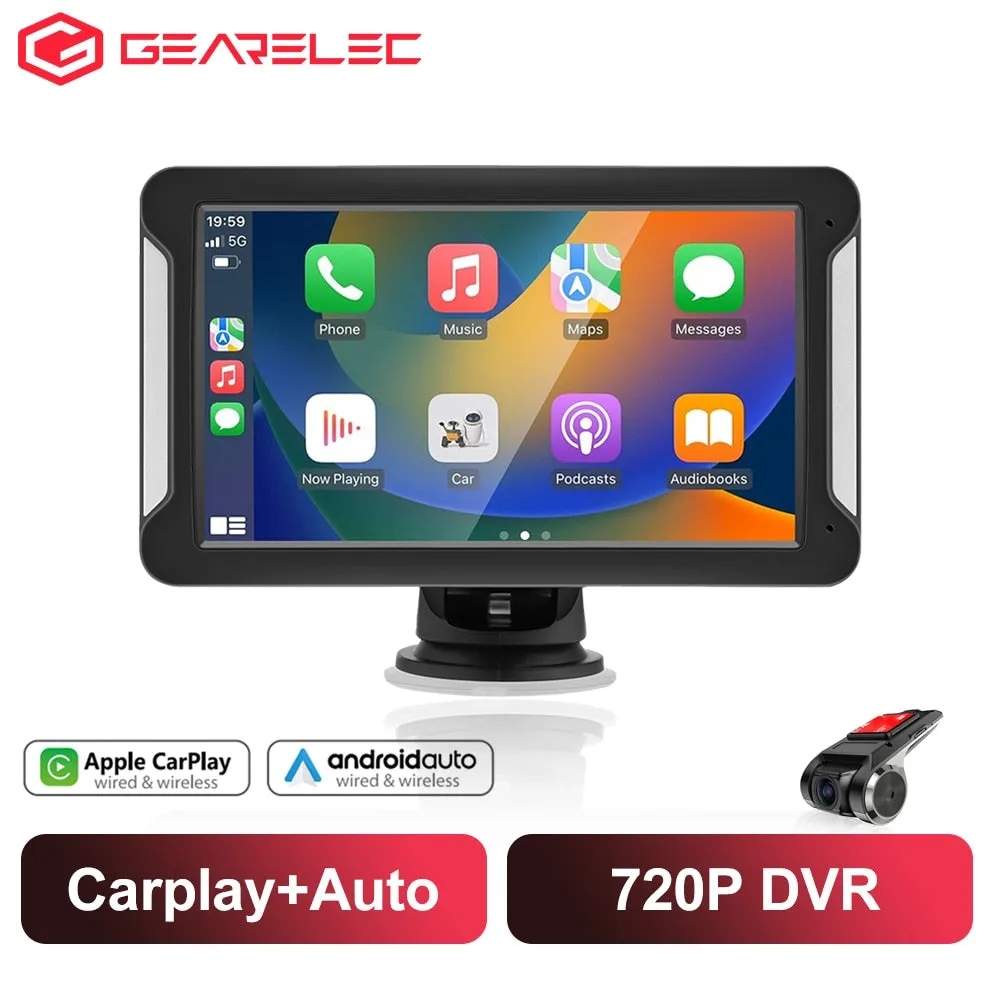 Universal Portable car radio 7inch Multimedia Video Player Wireless CarPlay Android Auto Touch Screen