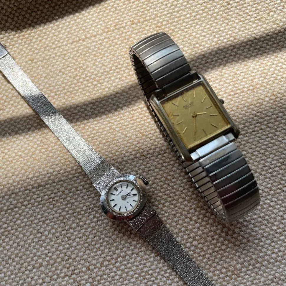 Vintage 1970s Seiko Silver Bracelet Watch