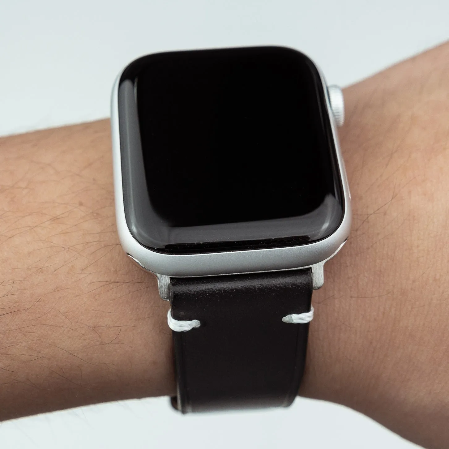 Vintage Buttero Leather Strap in Black (Apple Watch)