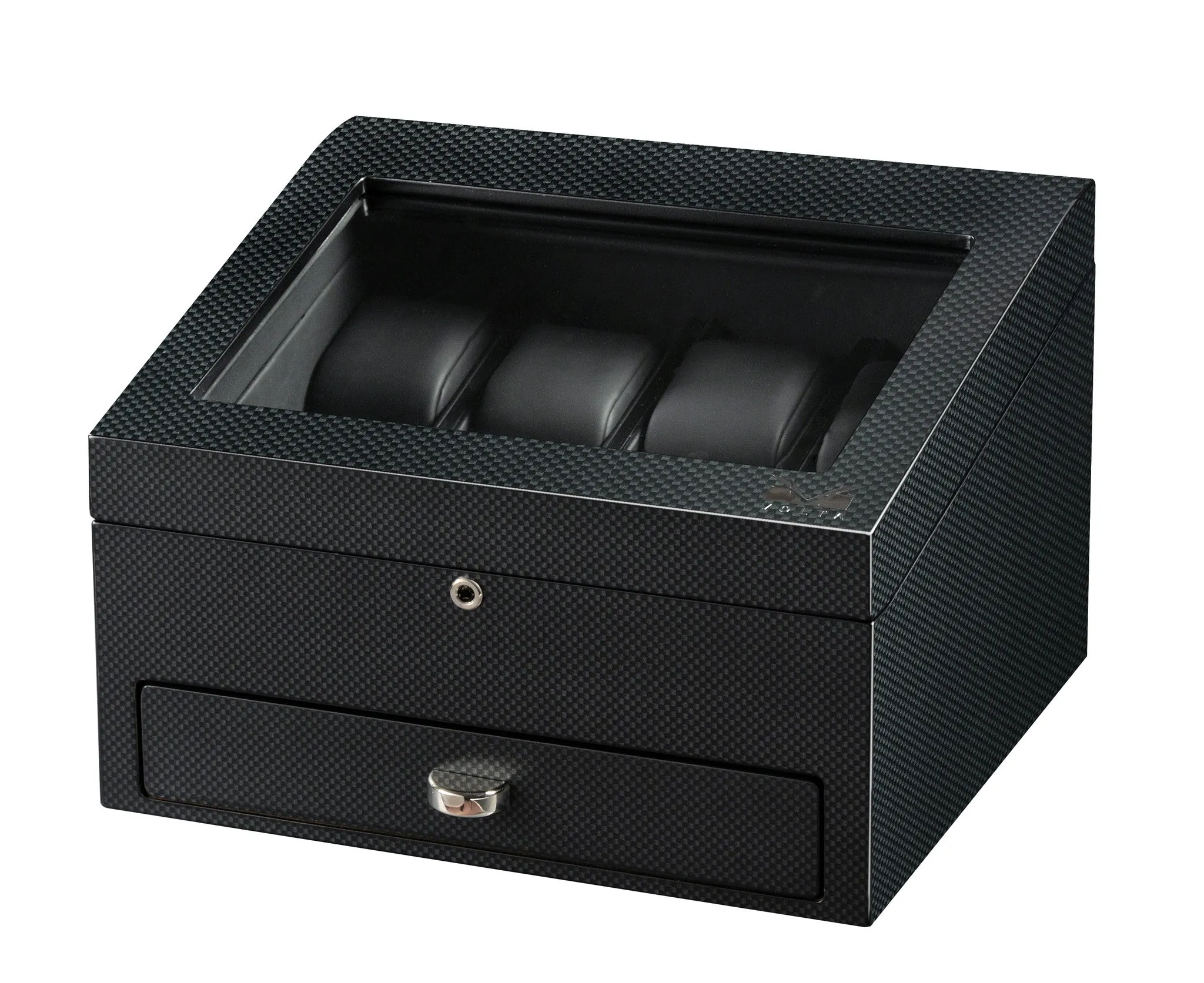 Volta 8 Carbon Fiber Watch Box With Extra Storage Compartment