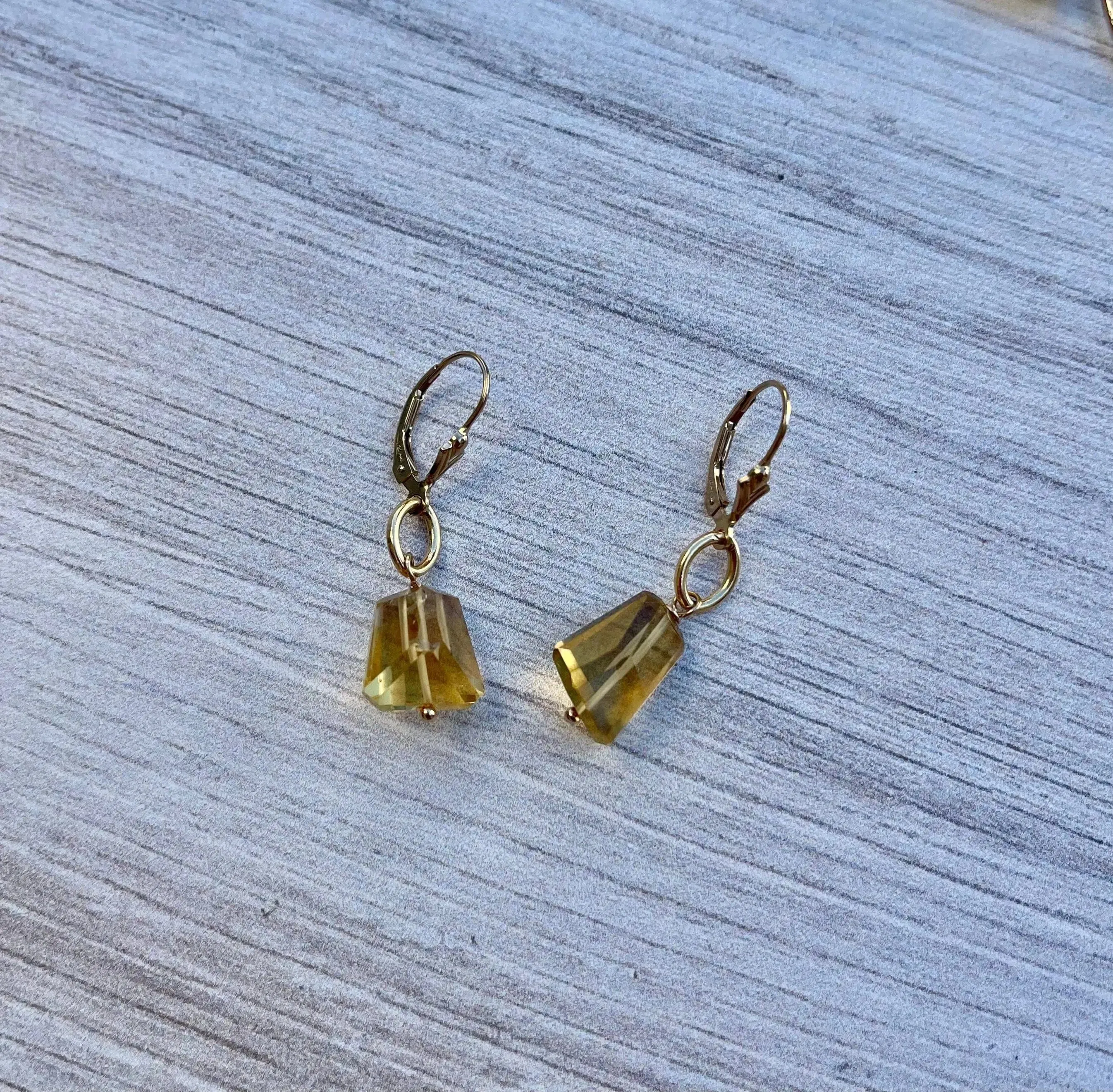 Whiskey Quartz 14K Gold Fill drops