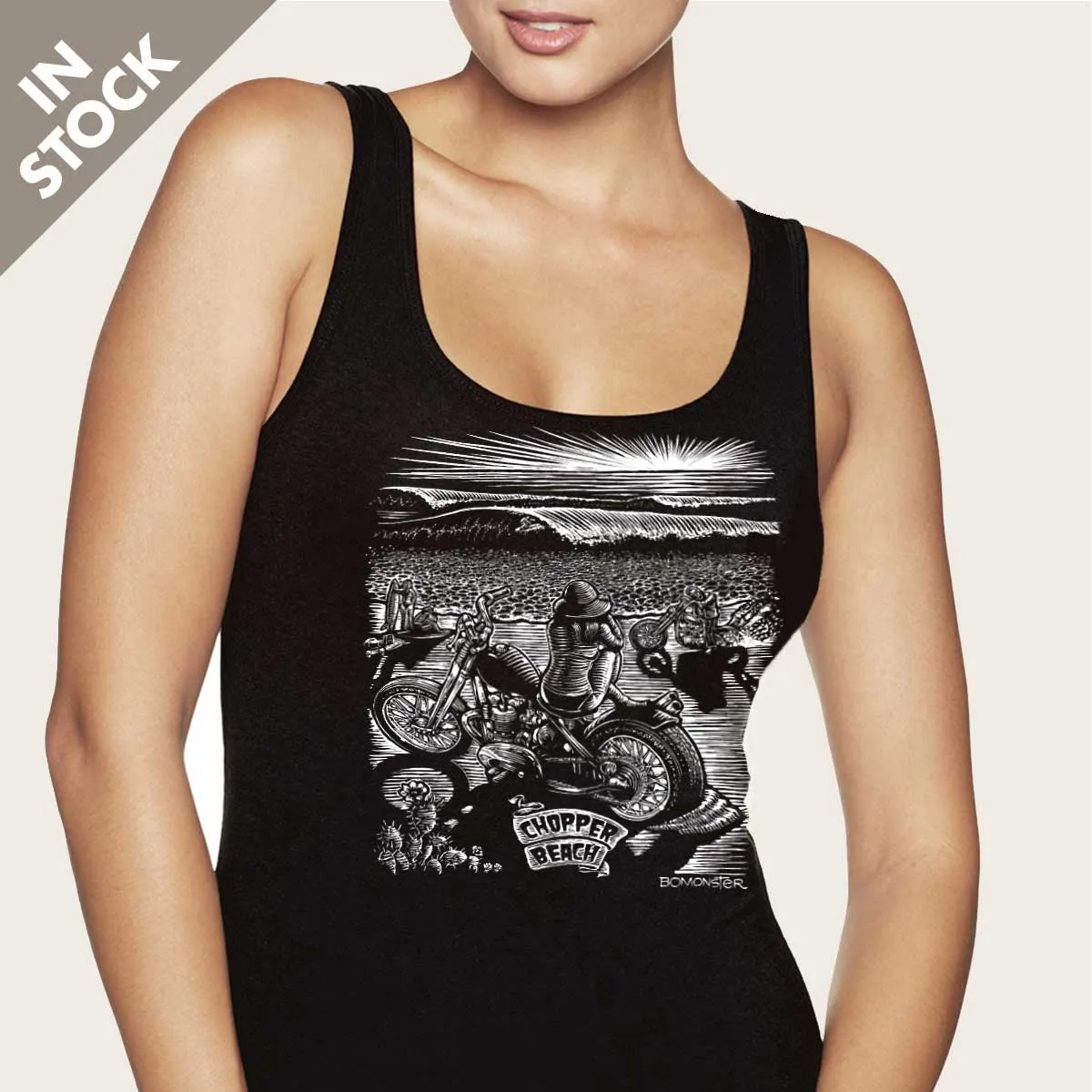 Women's Motorcycle Tank Top "Chopper Beach"